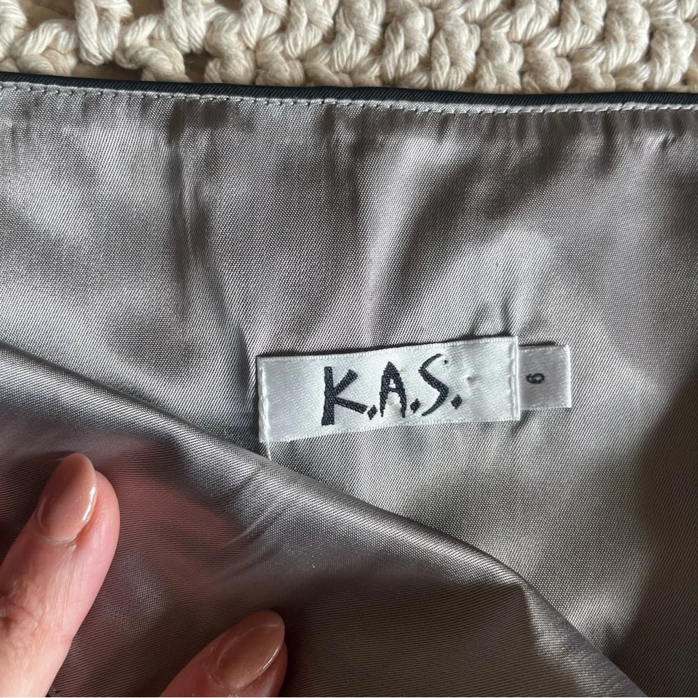 KAS New York Black Pencil Skirt, Lined, Size 6